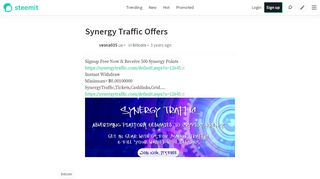 
                            1. Synergy Traffic Offers — Steemit
