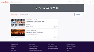 
                            12. Synergy WorldWide Events | Eventbrite
