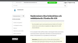 
                            10. Synkronisera dina bokmärken och webbhistorik i Firefox för iOS ...