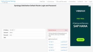 
                            11. Synology DiskStation Default Router Login and Password - Clean CSS