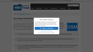 
                            13. Synology DiskStation Manager - WinTotal.de