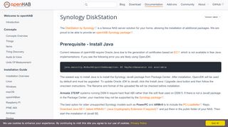 
                            8. Synology DiskStation | openHAB