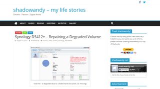 
                            12. Synology DS412+ - Repairing a Degraded Volume - shadowandy ...