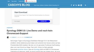 
                            8. Synology DSM 5.0: Live Demo und noch kein Chromecast-Support