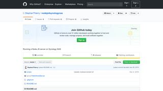 
                            1. Synology NAS Node.JS - GitHub