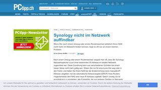 
                            8. Synology nicht im Netzwerk auffindbar - PCtipp.ch