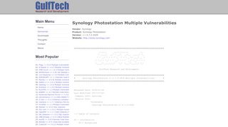 
                            10. Synology Photostation <= 6.7.2-3429 Multiple Vulnerabilities