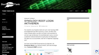 
                            6. Synology root Login aktivieren | Think Tank