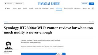 
                            12. Synology RT2600ac Wi-Fi router review: for when too much nudity is ...