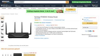 
                            10. Synology RT2600AC Wireless Router: Amazon.de: Computer & Zubehör