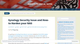 
                            5. Synology Security Issue and How-to Harden your NAS | Amigo's ...