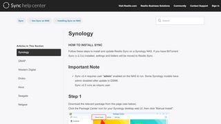 
                            8. Synology – Sync