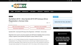 
                            8. Syntellect 2019 : Atos Syntel 2019 Off Campus Drive Registration ...