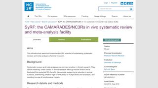 
                            8. SyRF: the CAMARADES/NC3Rs in vivo systematic review ...
