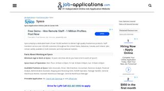 
                            4. Sysco Application, Jobs & Careers Online - Job-Applications.com