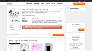 
                            7. Syska Gadget Secure Customer Care, Consumer Complaints and ...