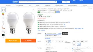 
                            11. Syska Led Lights 18 W Standard B22 LED Bulb Price in India - Buy ...