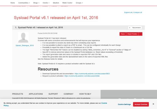 
                            13. Sysload Portal v6.1 released on April 1st, 2016 | CA Communities