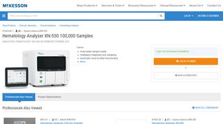 
                            12. Sysmex America XN-550 - McKesson Medical-Surgical
