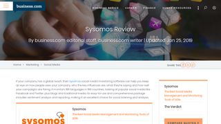 
                            9. Sysomos Review 2018 | Social Media Network - Business.com