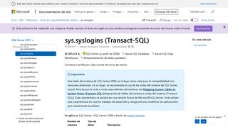 
                            1. sys.syslogins (Transact-SQL) - SQL Server | Microsoft Docs