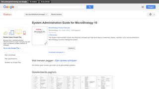 
                            9. System Administration Guide for MicroStrategy 10 - Résultats Google Recherche de Livres