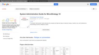 
                            10. System Administration Guide for MicroStrategy 10