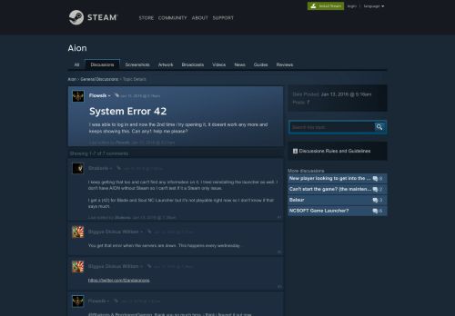 
                            3. System Error 42 :: Aion General Discussions - Steam Community