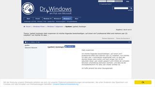 
                            8. System: [gelöst] Autologin - Dr. Windows