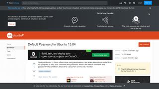 
                            2. system installation - Default Password in Ubuntu 15.04 - Ask Ubuntu