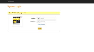 
                            5. System Login - SandFil Talent Management