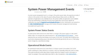 
                            4. System Power Management Events - Windows applications | Microsoft ...