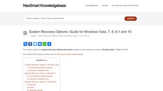 
                            13. System Recovery Options: Guide for Windows Vista, 7, 8, 8.1 and 10