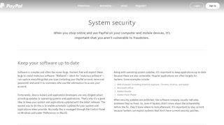 
                            5. System security - PayPal