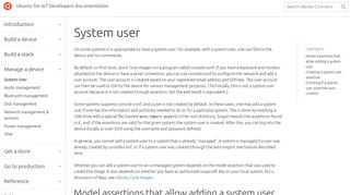 
                            6. System user | Ubuntu for IoT Developers documentation