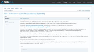 
                            6. systemd Change default login tty [SOLVED] / Newbie Corner / Arch ...