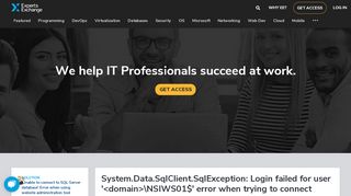 
                            12. System.Data.SqlClient.SqlException: Login failed for user '<domain ...