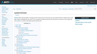 
                            6. systemd/User - ArchWiki - Arch Linux