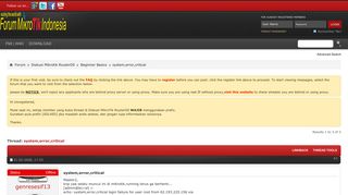 
                            11. system,error,critical - Forum MikroTik Indonesia