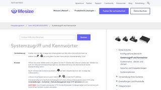 
                            5. Systemzugriff und Kennwörter - Lifesize