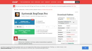 
                            6. Systweak RegClean Pro - Download - CHIP