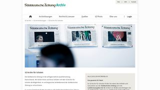 
                            2. SZ Archiv für Schulen – Süddeutsche Zeitung Archiv