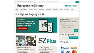 
                            2. SZ Plus: Der digitale Zugang zur Süddeutschen Zeitung