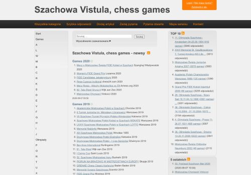 
                            10. Szachowa Vistula, chess games - powered by phpMyFAQ 2.7.9