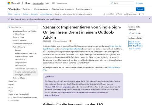 
                            10. Szenario: Implementieren von Single Sign-On bei Ihrem Dienst ...