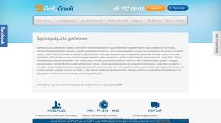 
                            7. Szybka pożyczka gotówkowa - DailyCredit