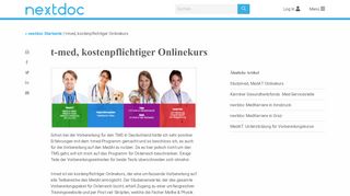 
                            7. t-med, kostenpflichtiger Onlinekurs - nextdoc