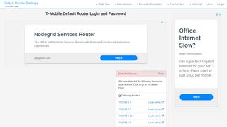 
                            6. T-Mobile Default Router Login and Password - Clean CSS