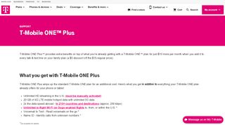 
                            7. T-Mobile ONE™ Plus | T-Mobile Support