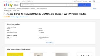 
                            7. T-mobile Sonic 4g Huawei UMG587 Mobile WiFi Hotspot | eBay